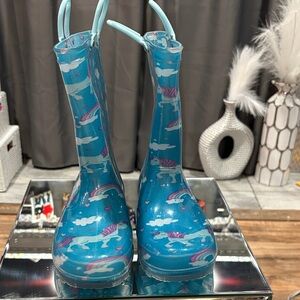 Blue Unicorn Rain Boots